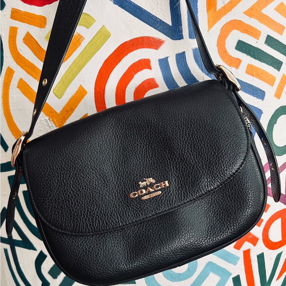 Coach Black Leather Women's Bag